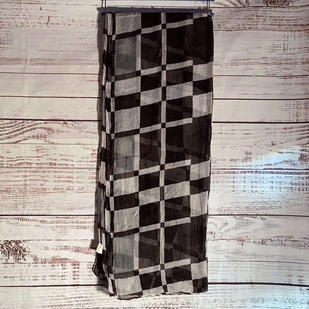 Black Gray and white scarf